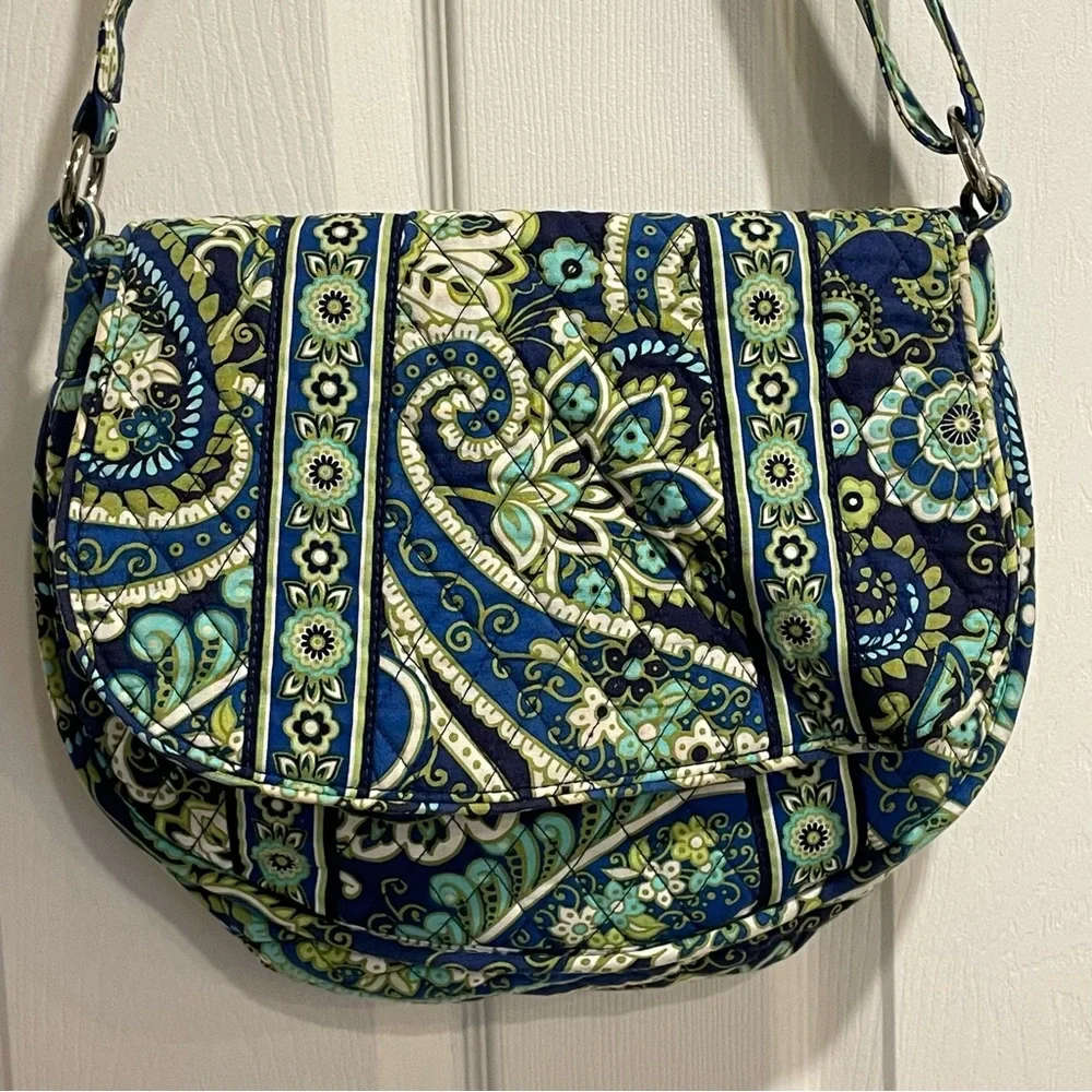 Vera Bradley Rhythm & Blues Crossbody Multicolour Paisley Shoulder Bag - Picture 3 of 16